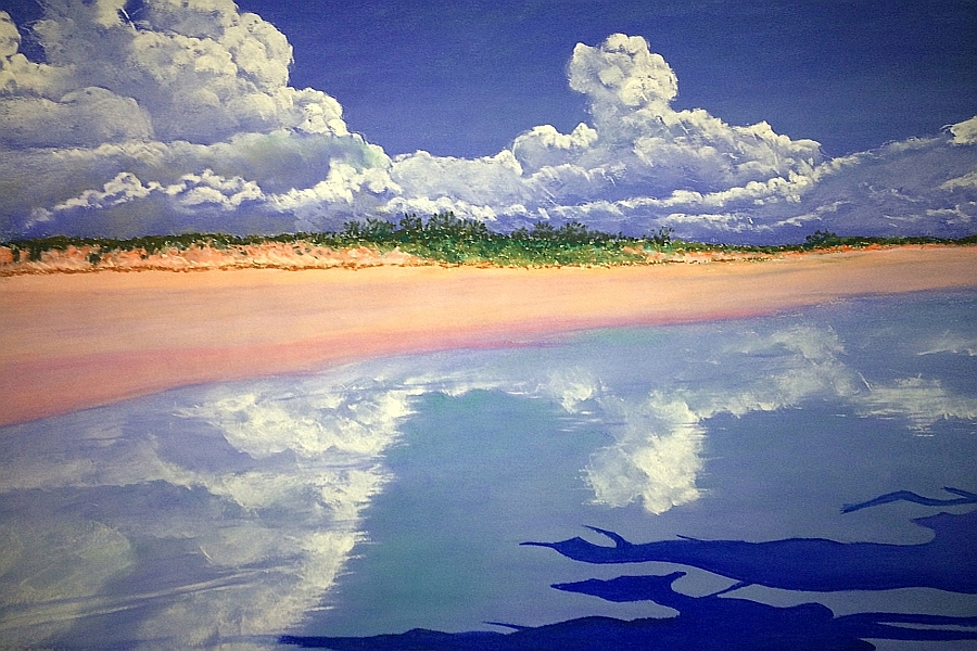 Camels and clouds. Cable Beach, Broome. Kimberley Region. Western Australia.